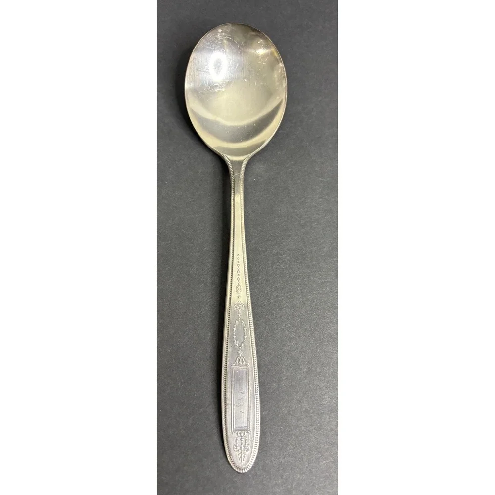 8 Oneida Community Grosvenor Gumbo Spoon Silverplate 7 1/4
